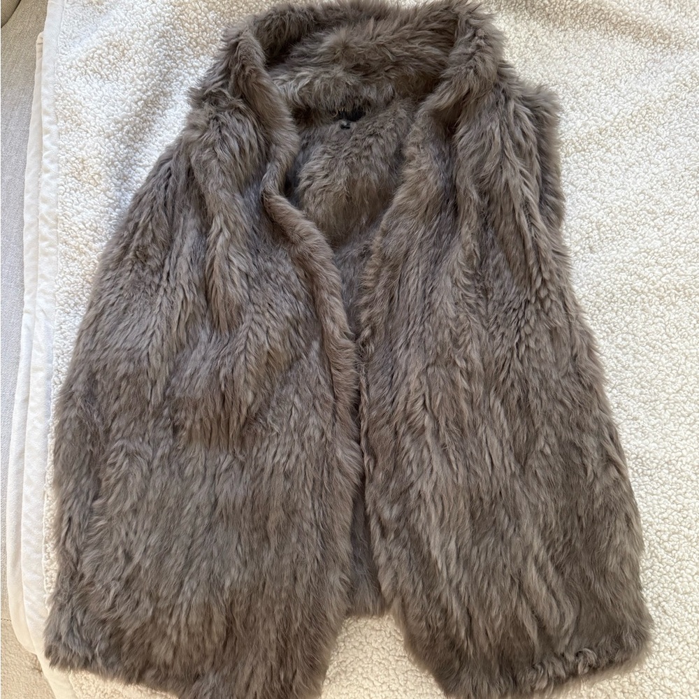 Fur Vest in Gray